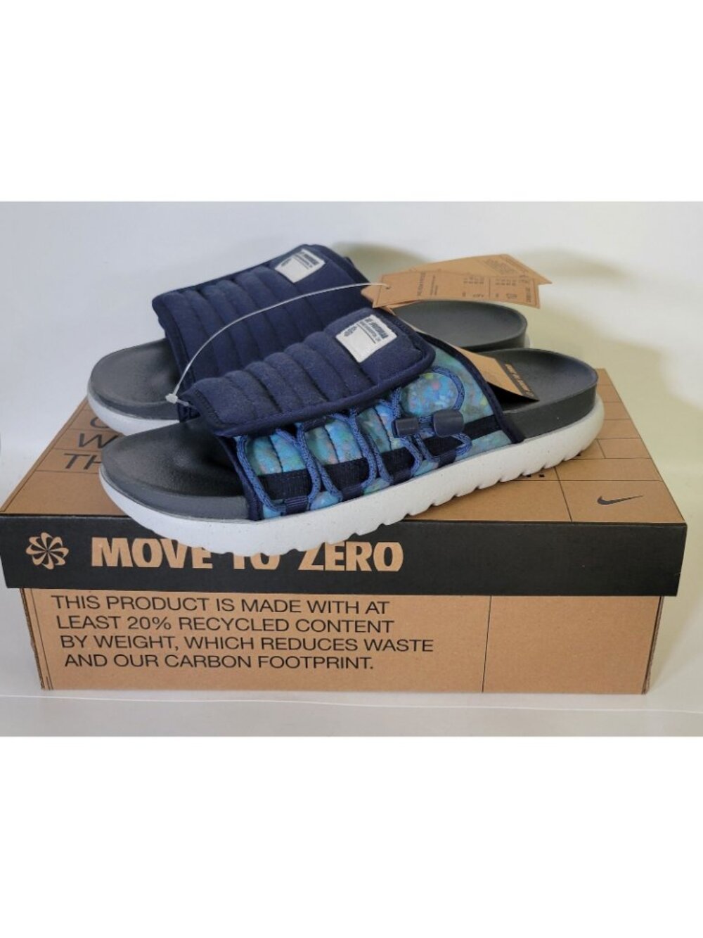 Brand New NIKE ASUNA 2 NN DM8615-400 Midnight Navy Mystic Slides Sandals M9 W10